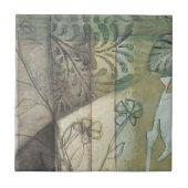 庭パネ葉ル、花、草 タイル (正面)