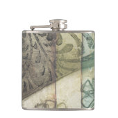 庭パネ葉ル、花、草 フラスク (正面)