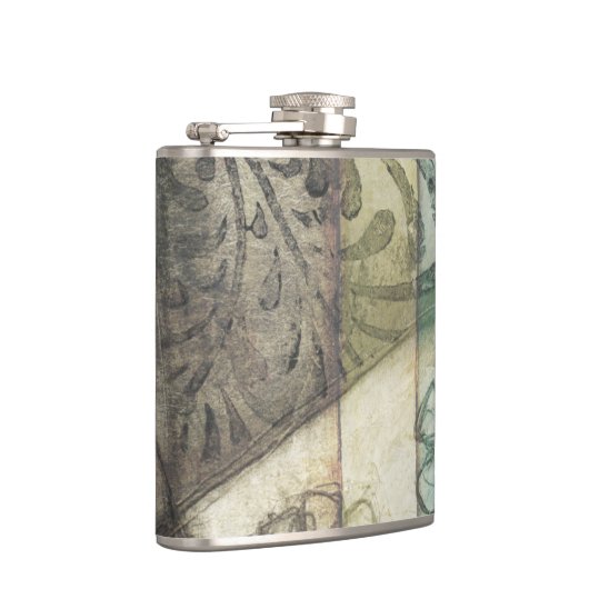 庭パネ葉ル、花、草 フラスク (右)