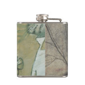 庭パネ葉ル、花、草 フラスク (裏面)