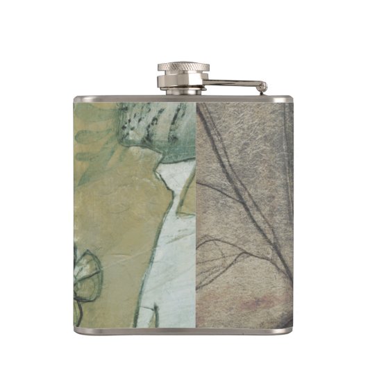 庭パネ葉ル、花、草 フラスク (裏面)