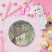 庭パネ葉ル、花、草 ペーパープレート (パーティー)