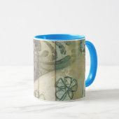 庭パネ葉ル、花、草 マグカップ (正面右)