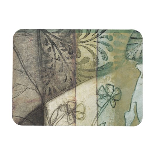 庭パネ葉ル、花、草 マグネット (横)