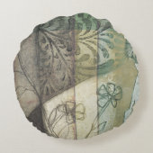 庭パネ葉ル、花、草 ラウンドクッション (裏面)