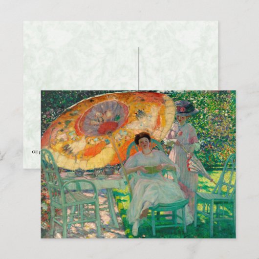 庭パラソル ポストカード (正面/裏面)