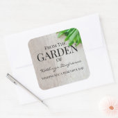 庭パーソナライズされた野菜ラベルから スクエアシール (封筒)