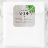 庭パーソナライズされた野菜ラベルから スクエアシール (バッグ)