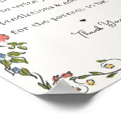 庭パーティーフローラベビーシャワーアドバイスベビー ポスター (角)