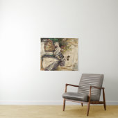 庭ビクトリアンでの会話の女性 – ヴィンテージ タペストリー (インサイチュ(横))