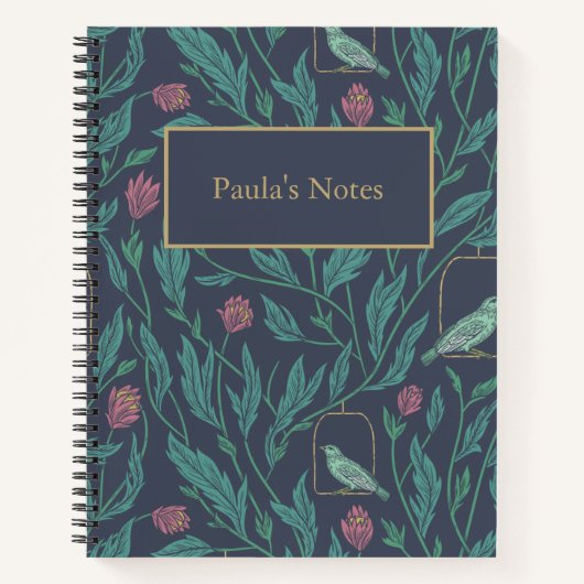 庭ビクトリアンのヴィンテージのスケッチとノート ノートブック (正面)