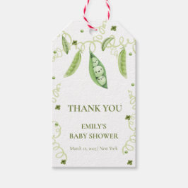 庭モダンスイートピーインポッドベビーシャワー ギフトタグ