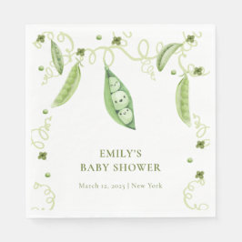 庭モダンスイートピーインポッドベビーシャワー スタンダードランチョンナプキン