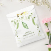 庭モダンスイートピーインポッドベビーシャワー フェイバーバッグ (封をした状態)