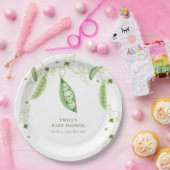 庭モダンスイートピーインポッドベビーシャワー ペーパープレート (パーティー)