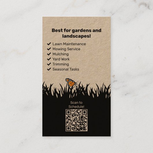 庭モダン園整備場 名刺 (裏面)