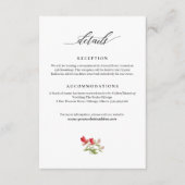 庭モダン花手書き結婚情報 エンクロージャーカード (正面)