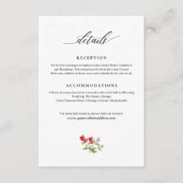 庭モダン花手書き結婚情報 エンクロージャーカード