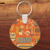 庭リスお洒落ズ：動物のシーン キーホルダー (正面)