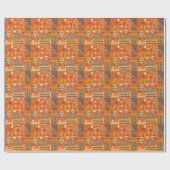 庭リスお洒落ズ：動物のシーン ラッピングペーパー (フラット)