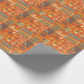 庭リスお洒落ズ：動物のシーン ラッピングペーパー (角)