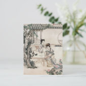 庭中国のの婦人 ポストカード (スタンド正面)