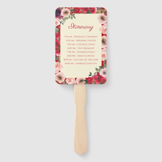 庭中国の結婚二重幸福プログラム ハンドファン (裏面)