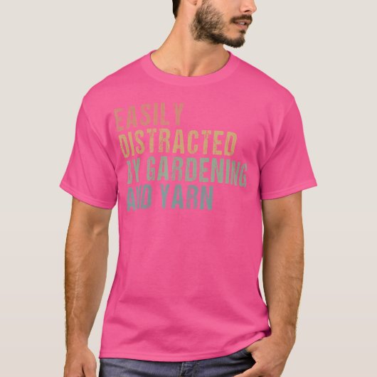 庭仕事と毛糸 - 編み物好き Tシャツ (正面)