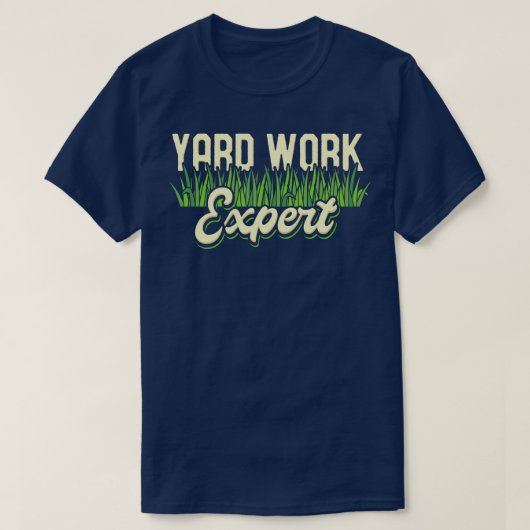 庭仕事の専門家 芝刈り機 Tシャツ (デザイン正面)
