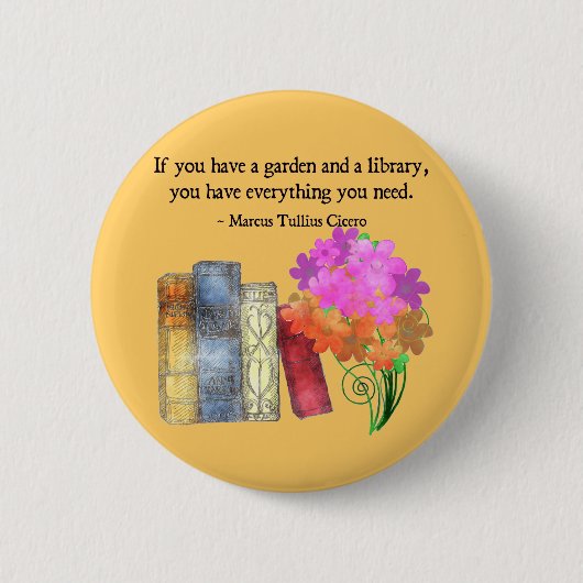 庭及び図書館 缶バッジ (正面)