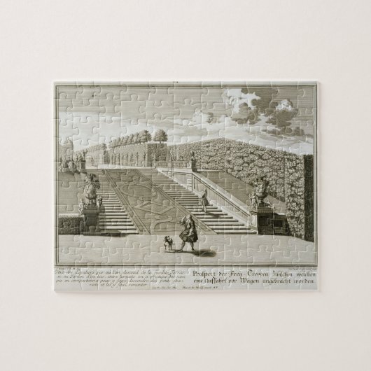 庭台地、Belvedere宮殿へのステップは、竸います ジグソーパズル (横)