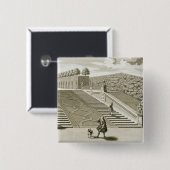 庭台地、Belvedere宮殿へのステップは、竸います 缶バッジ (正面&裏面)