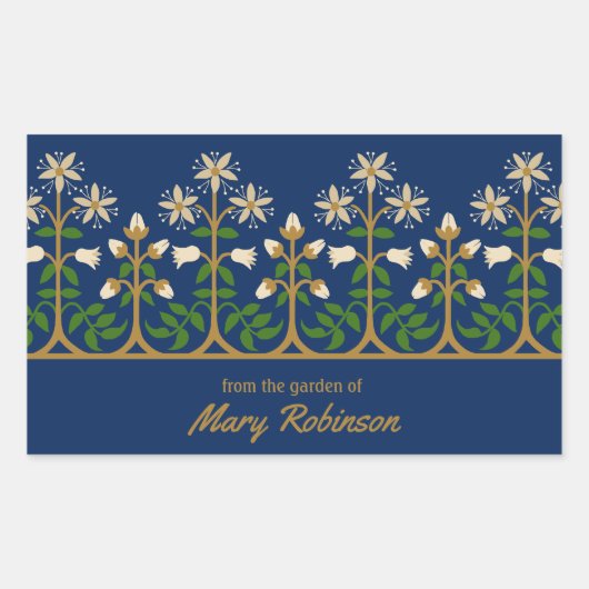 庭園からアールヌーボーCC0260 Augustus Pugin 長方形シール (正面)