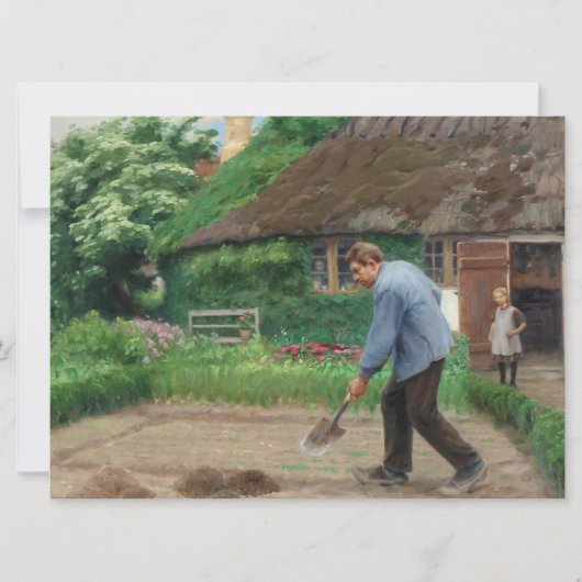 庭園での午後の作業（H.A.ブレンデキルデ著） カード (正面)