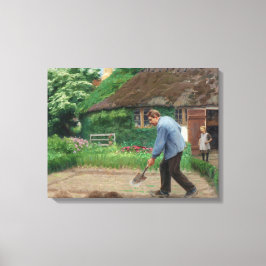 庭園での午後の作業（H.A.ブレンデキルデ著） キャンバスプリント