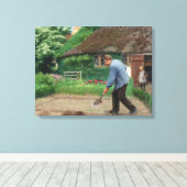 庭園での午後の作業(H.A.ブレンデキルデ著) キャンバスプリント (インサイチュ (ウッドフロア))