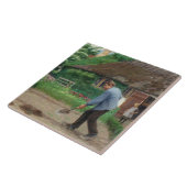 庭園での午後の作業（H.A.ブレンデキルデ著） タイル (側面)