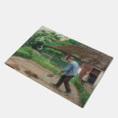 庭園での午後の作業(H.A.ブレンデキルデ著) ドアマット (アングル)