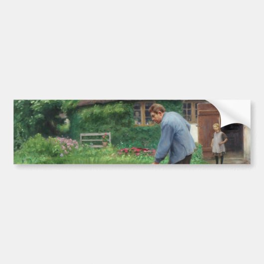 庭園での午後の作業(H.A.ブレンデキルデ著) バンパーステッカー (正面)