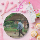 庭園での午後の作業(H.A.ブレンデキルデ著) ペーパープレート (パーティー)