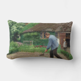 庭園での午後の作業（H.A.ブレンデキルデ著） ランバークッション