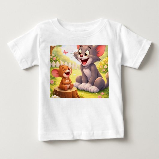 庭園での楽しいひととき ベビーTシャツ (正面)