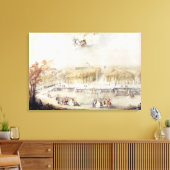 庭園とヴェルサイユのシャトーの景色 キャンバスプリント (インサイチュ (リビング))