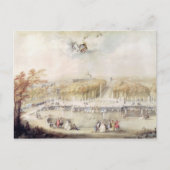 庭園とヴェルサイユのシャトーの景色 ポストカード (正面)