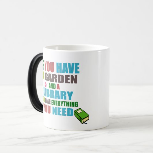 庭園と図書館は必要なものばかりだ モーフィングマグカップ (正面左)
