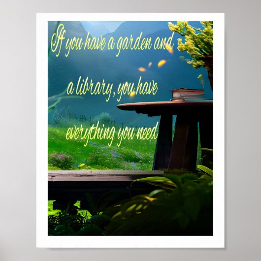 庭園と図書館 ポスター (正面)