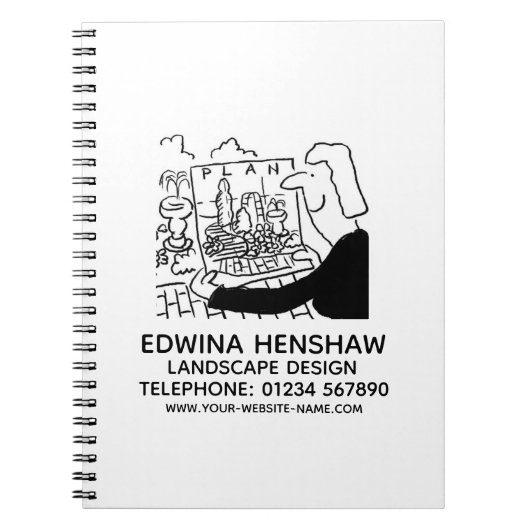 庭園と景観デザインのプロモーションノート ノートブック (正面)