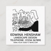 庭園と景観デザインプロモーション スクエア名刺 (正面)