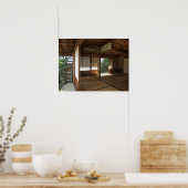 庭園に開かれた座禅室 – 京都 ポスター (キッチン)