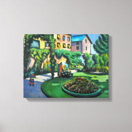 庭園のイメージ、August Mackeによる《庭園》、ヴィンテージアート キャンバスプリント